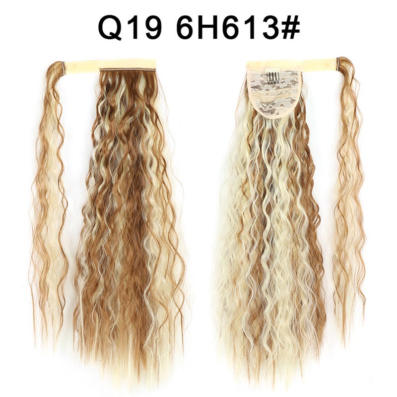 Generic Xuchang Magic Tape Corn Curly Ponytail Extension Q19  6H613#