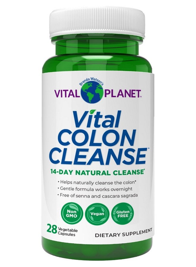Vital Planet Vital Planet - Vital Colon Cleanse 14-Day Colon Cleanser and Detox with Magnesium Hydroxide, Slippery Elm, and Aloe for Digestive Health Support, Occasional Constipation, and Bloating 28 Capsules - Image 1