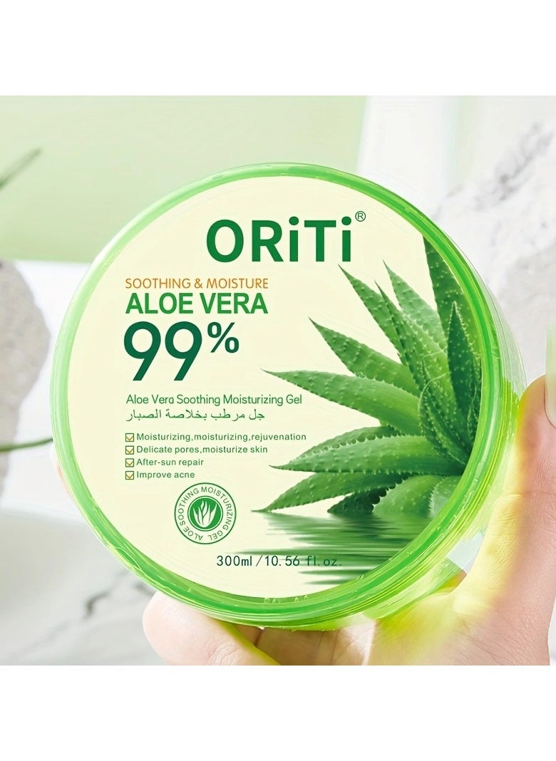 ORiTi 99% Aloe Vera Soothing Moisturizing Gel 300ml GREEN  - Image 4