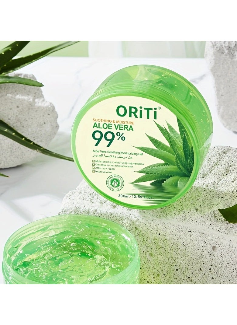 ORiTi 99% Aloe Vera Soothing Moisturizing Gel 300ml GREEN  - Image 2