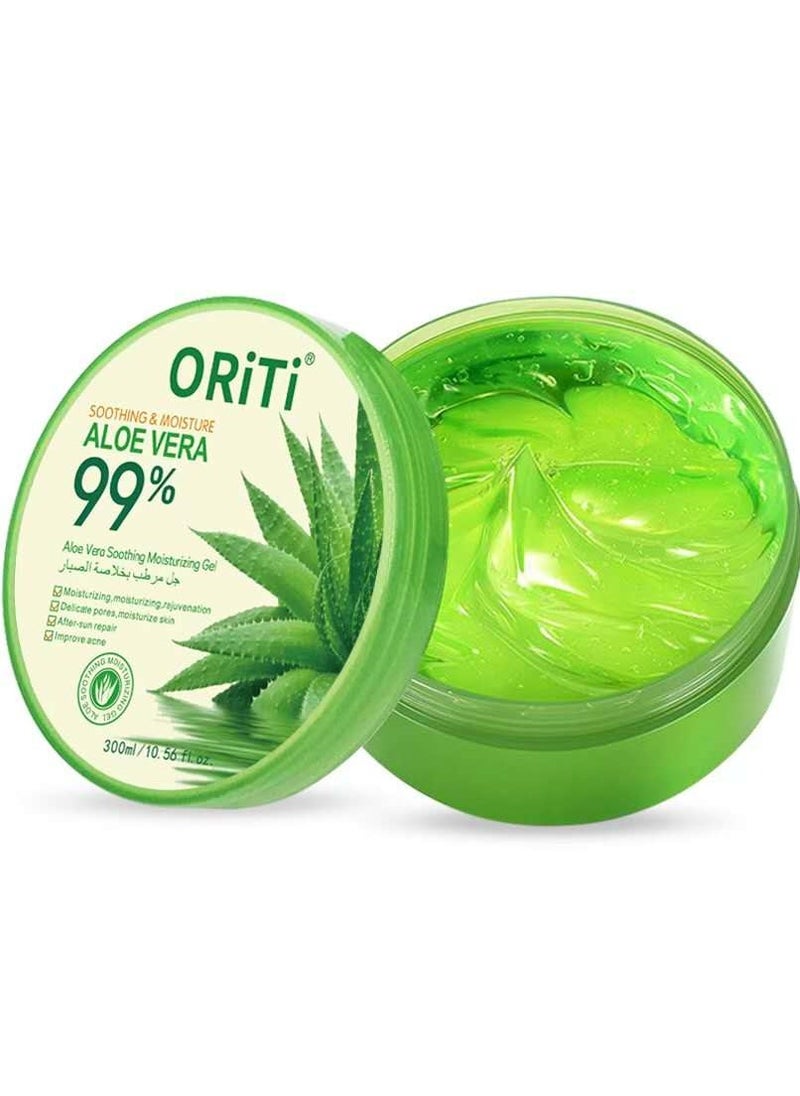 ORiTi 99% Aloe Vera Soothing Moisturizing Gel 300ml GREEN  - Image 1
