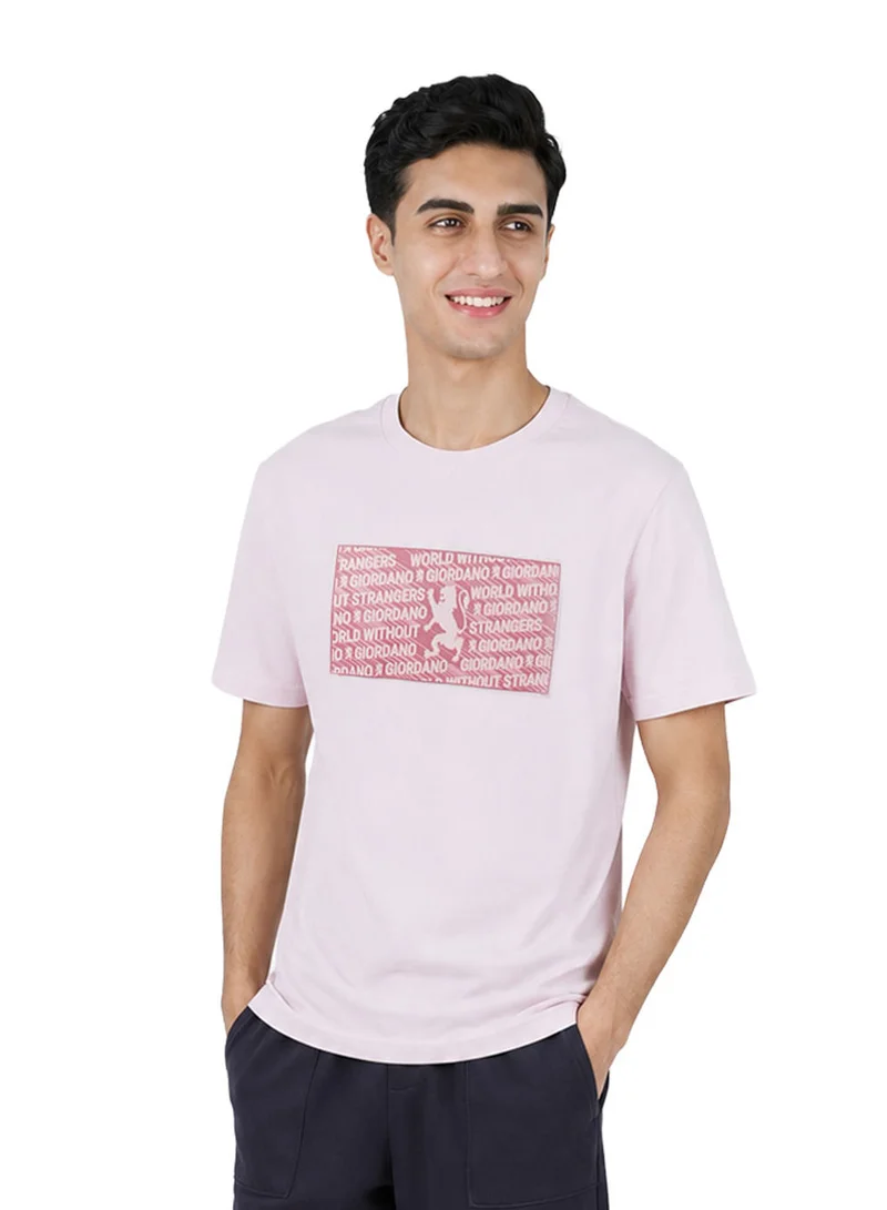 Giordano Men Slim Branding Graphic Cotton Tee