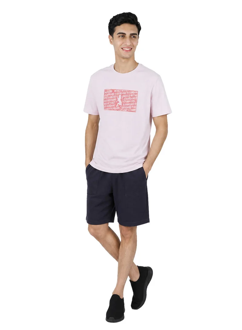 Giordano Men Slim Branding Graphic Cotton Tee