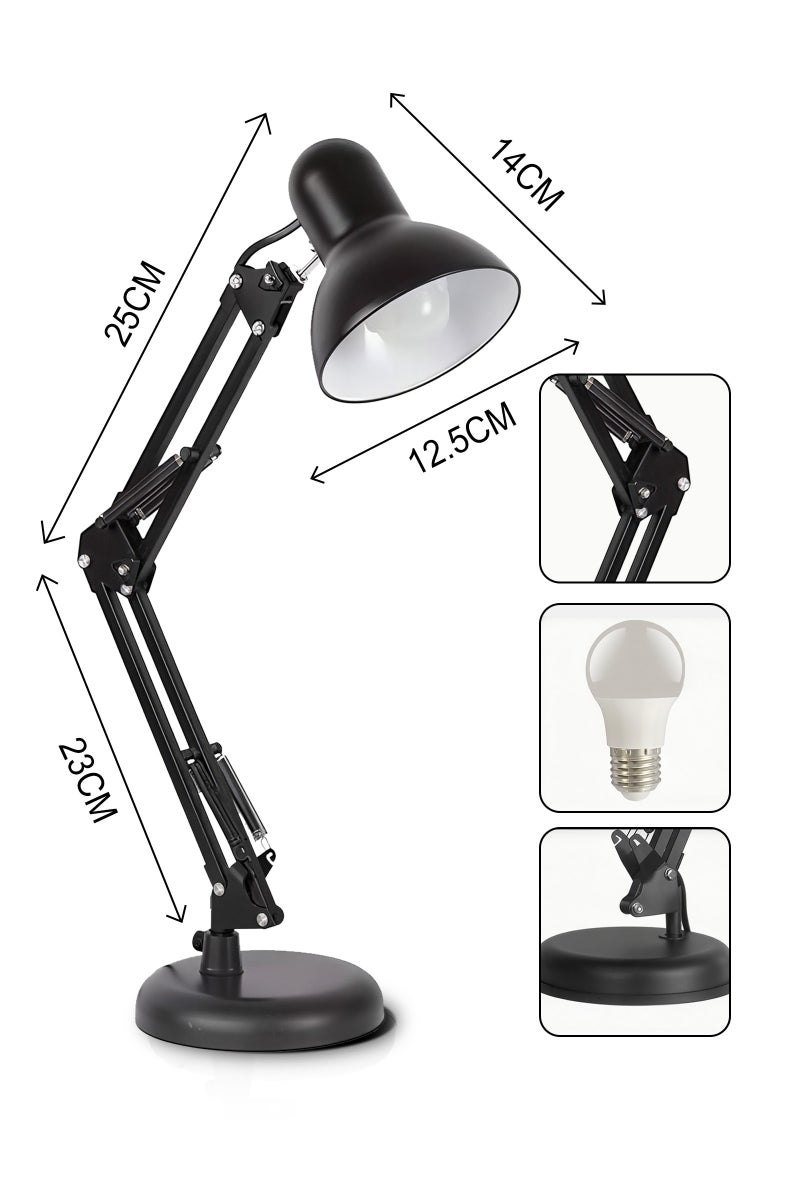 يو إل اتش واي سي مصباح مكتب معدني قابل للطي مع لمبة - Image 5