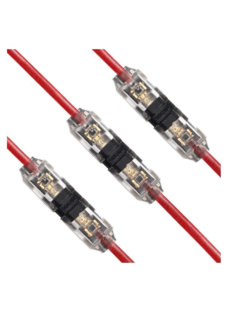 Connectors, H Tap, Low Voltage Electrical Quick Splice, Wire Connectors, Solderless Without Stripping, Suitable for 20-22 AWG Electrical Wire Connection (12Pcs)  - Image 1