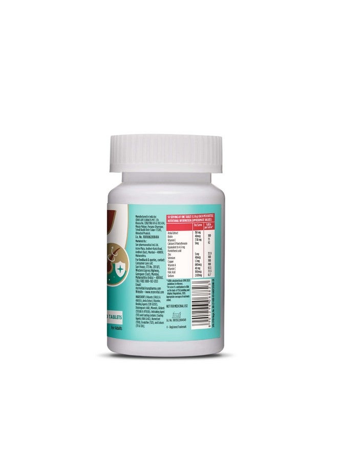 Revital Biotin+ with Amla and DHT Blockers for Hair Growth | Biotin, Amla, Zinc, Vitamin E & Pantothenic Acid | Supports Hair Strength & Skin Health | 50 tablets - Image 2