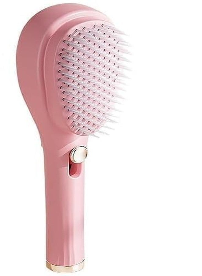 OVERSEASE Self-Cleaning Hair Brush with Retractable Bristles - Anti-Static Detangling Brush for Women - One-Click Hair Removal - Smooth & Frizz-Free Styling - multicolour - Image 1