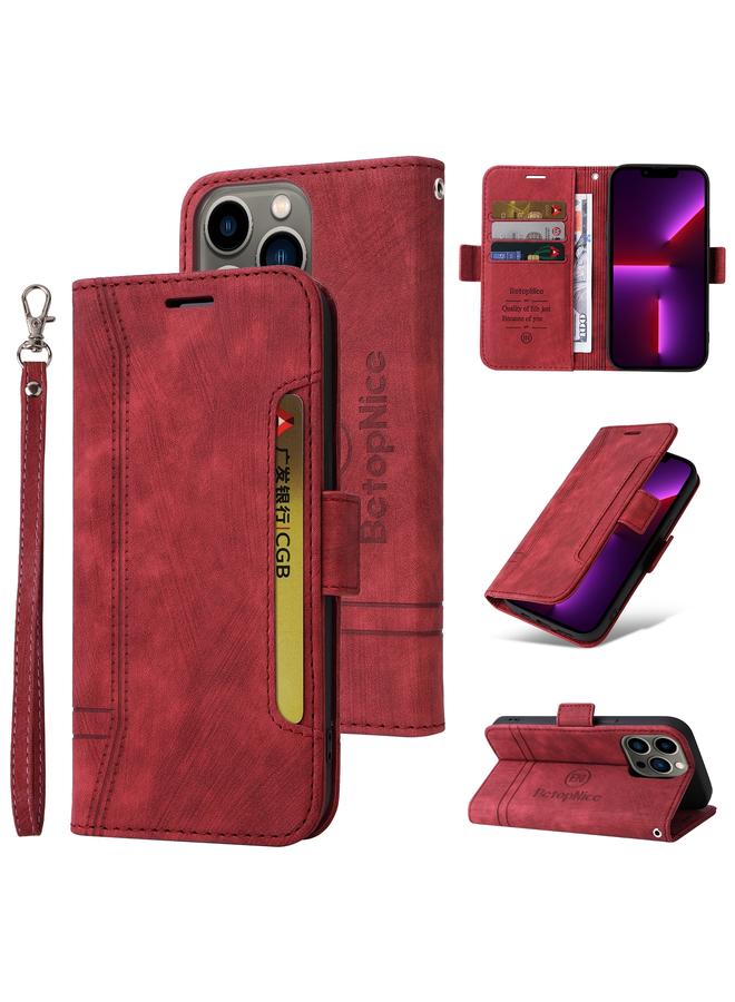 The Bros Case For iPhone 13 Pro Dual-side Buckle Leather Phone Case