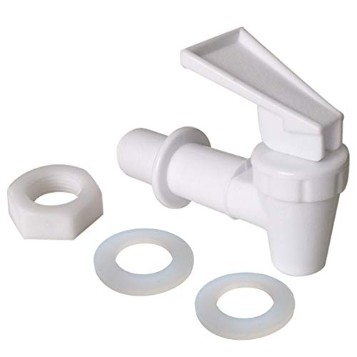 Qboyi Water Crock Water Tap - Water Bottle Jug Reusable Spigot Spout - Replacement Water Beverage Lever Pour Dispenser Valve - Water Dispenser Cooler Faucet.(Pack of 6 White) - Image 3