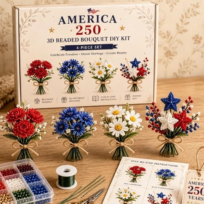 Tiny 3D Beaded Animal Kit 10 cm Colorful Beaded Creatures DIY Beading Set - Complete Beginner Beading Kit for Relaxing Screen-Free Activity - Image 1
