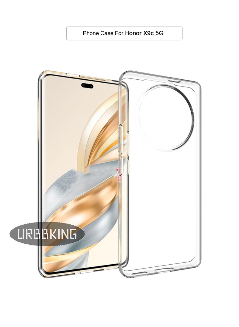 URBBKING Soft Flexible TPU Anti-Shock Slim Transparent Back Cover For Honor X9c 5G  - Image 1