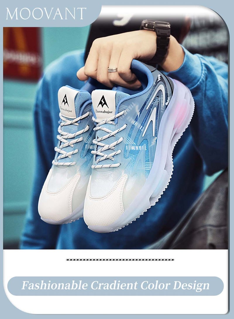 Moovant Men's Sneakers, New Fashion Men's Shoes, Double Layer Air Cushion, Casual Sports Shoes, Breathable Chunky Sneakers  - Image 2