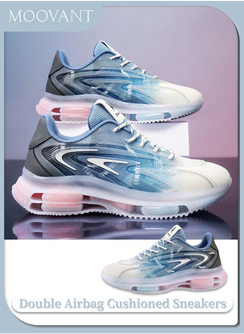 Moovant Men's Sneakers, New Fashion Men's Shoes, Double Layer Air Cushion, Casual Sports Shoes, Breathable Chunky Sneakers  - Image 4