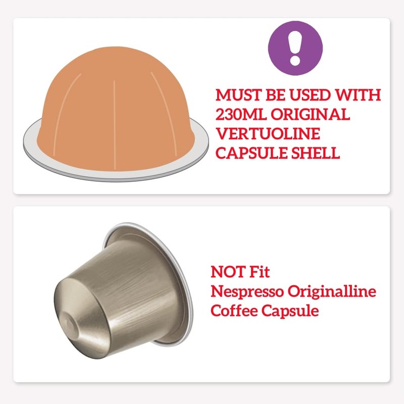 BENFUCHEN Stainless Steel Reusable Coffee Capsule ONLY For Vertuo Next Coffee Machine, Metal Reusable Coffee Pod MUST Use With ORIGINAL 230ML Vertuo Pod Shell, ONLY Fits Vertuo Next, 1 Capsule - Image 5