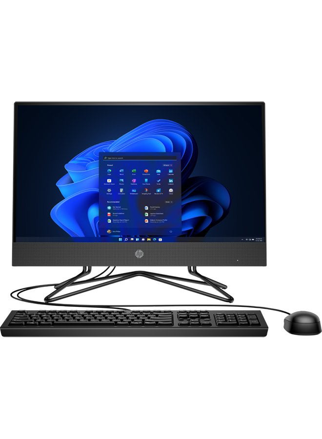HP 200-G4(295D6EA) All-In-One Desktop With 21.5-Inch Display, Core i5 Processor/4GB RAM/1TB HDD/Intel UHD Graphics/DOS(Without Windows) English Black - Image 1