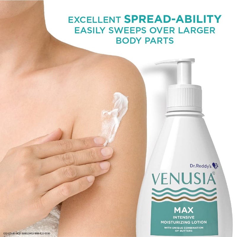 VENUSIA Dr Reddy Venusia Max Intensive Moisturizing Lotion Repairs Dry Skin Soft and Smooth Moisturized and Hydrated Skin for Up to 12 Hours 300gm - Image 2