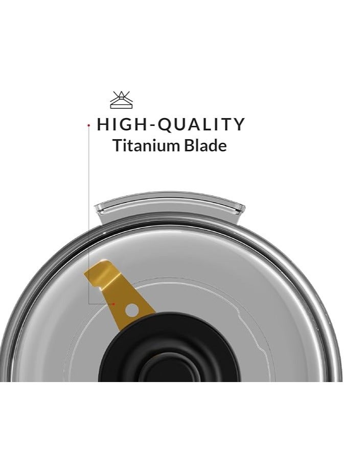 Feller Germany, Electric Coffee Grinder/Spice Grinder, 150W Power, Premium Titanium-Coated Blade, Safety Switch, Detachable Cup, BPA-Free, EG151, (Stainless Steel) - Image 2