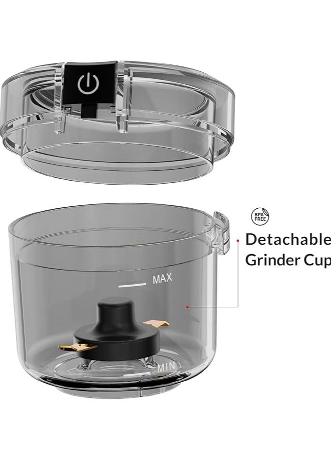 Feller Germany, Electric Coffee Grinder/Spice Grinder, 150W Power, Premium Titanium-Coated Blade, Safety Switch, Detachable Cup, BPA-Free, EG151, (Stainless Steel) - Image 3