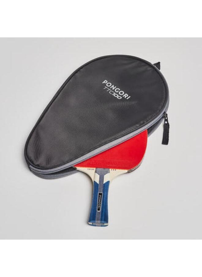 PONGORI Table Tennis Bat Cover TTC 100 - Black/Grey  - Image 3