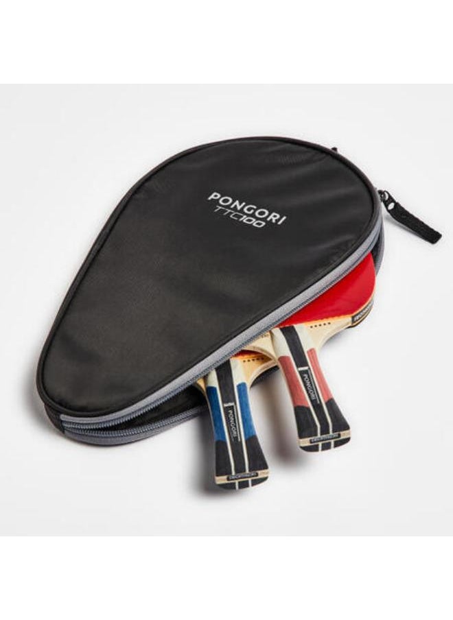 PONGORI Table Tennis Bat Cover TTC 100 - Black/Grey  - Image 4