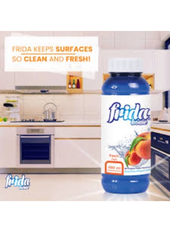 فريدا هوم منظف منزلي لجميع الأغراض برائحة الخوخ 480 مل: نظافة فائقة ورائحة منعشة تدوم طويلاً - Image 2