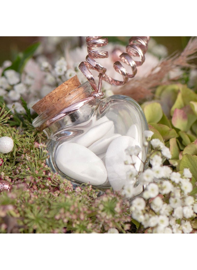 سانتيكس زينة زفاف شفافة على شكل قلب صغير 7 سم - Image 3