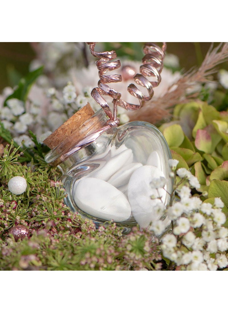 سانتيكس زينة زفاف شفافة على شكل قلب صغير 7 سم - Image 2