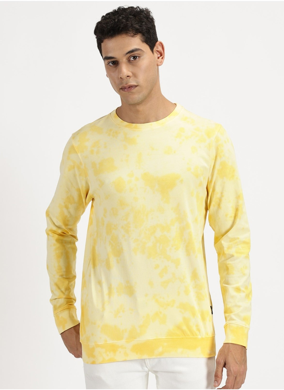 Simple & Rare Simple & Rare Tie and Dye Stretchable Long Sleeve T-Shirt 