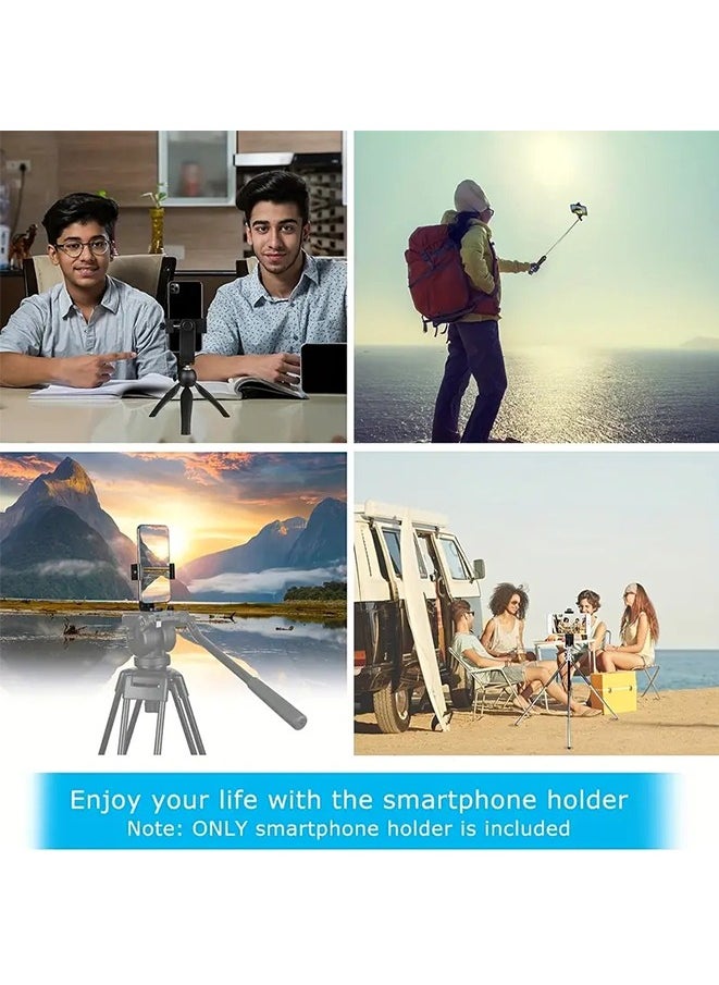 Generic - Premium Smartphone Holder/Vertical And Horizontal Tripod Mount Adapter Rotatable Bracket With 1/4 Inch Screw/Adjustable Clip For IPhone, Android Cell Phone, - Image 1