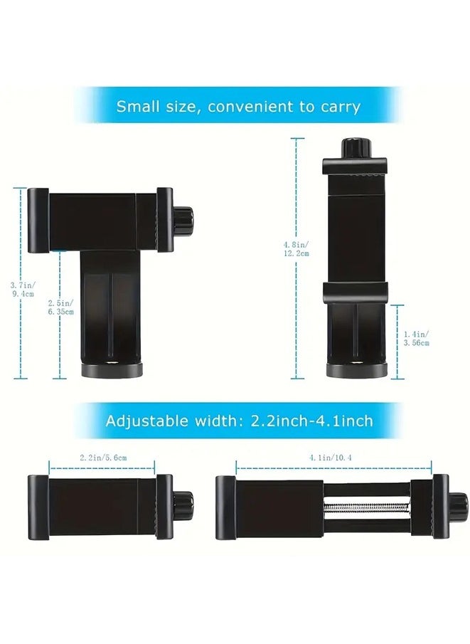 Generic - Premium Smartphone Holder/Vertical And Horizontal Tripod Mount Adapter Rotatable Bracket With 1/4 Inch Screw/Adjustable Clip For IPhone, Android Cell Phone, - Image 1