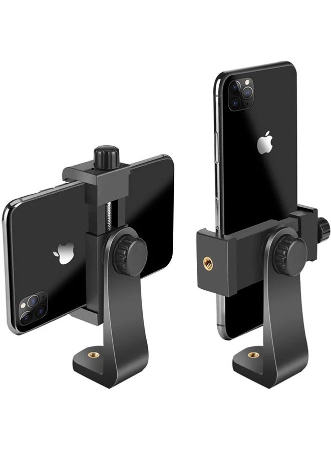 Generic - Premium Smartphone Holder/Vertical And Horizontal Tripod Mount Adapter Rotatable Bracket With 1/4 Inch Screw/Adjustable Clip For IPhone, Android Cell Phone, - Image 1