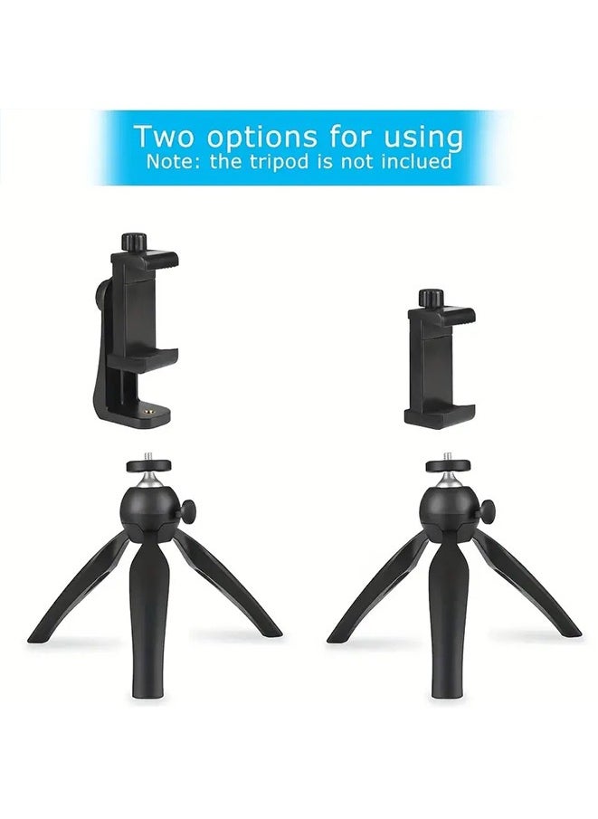 Generic - Premium Smartphone Holder/Vertical And Horizontal Tripod Mount Adapter Rotatable Bracket With 1/4 Inch Screw/Adjustable Clip For IPhone, Android Cell Phone, - Image 1