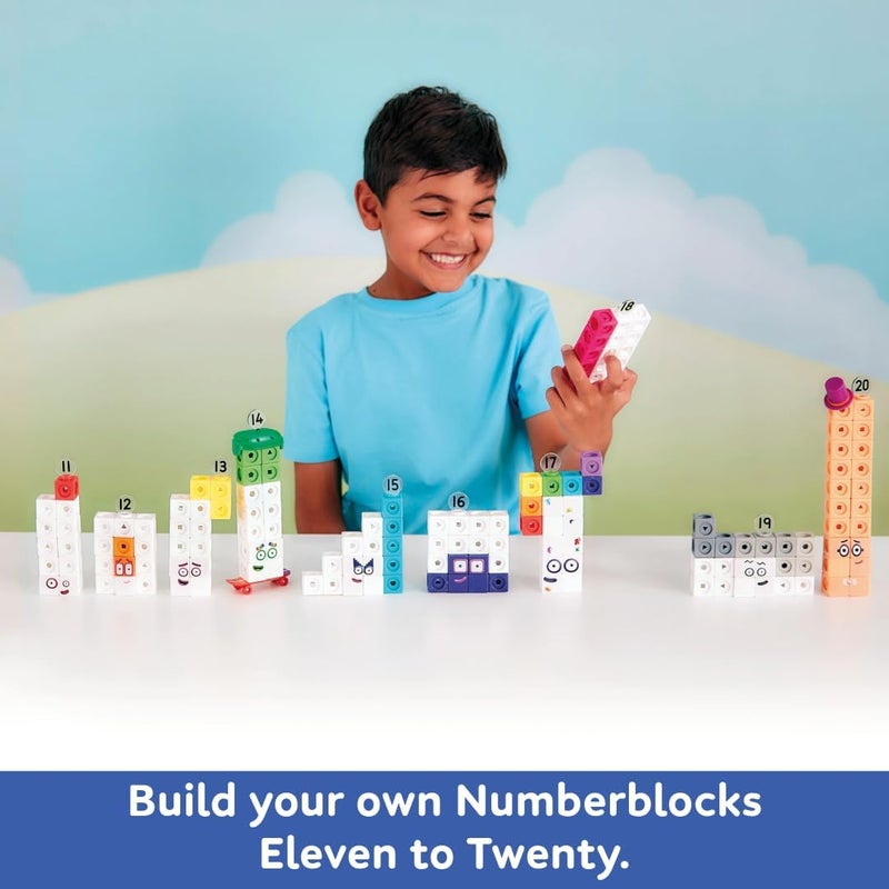 Learning Resources MathLink Cubes Numberblocks 11-20 Activity Set, 30 Numberblocks Activities Linked to TV Episodes, 155 Numberblocks MathLink Cubes & More, Ages 3+ - Image 4