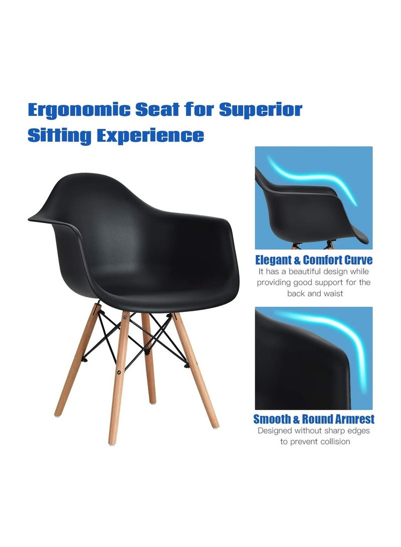 Mahmayi Mahmayi Ultimate Eames Style DAW ArmChair Pack of 4 - Image 3