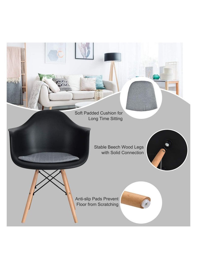 Mahmayi Mahmayi Ultimate Eames Style DAW ArmChair Pack of 4 - Image 4