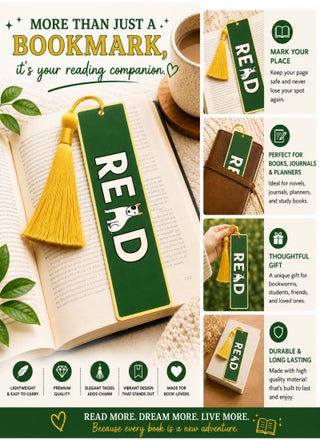 Read Bookmark with Tassel