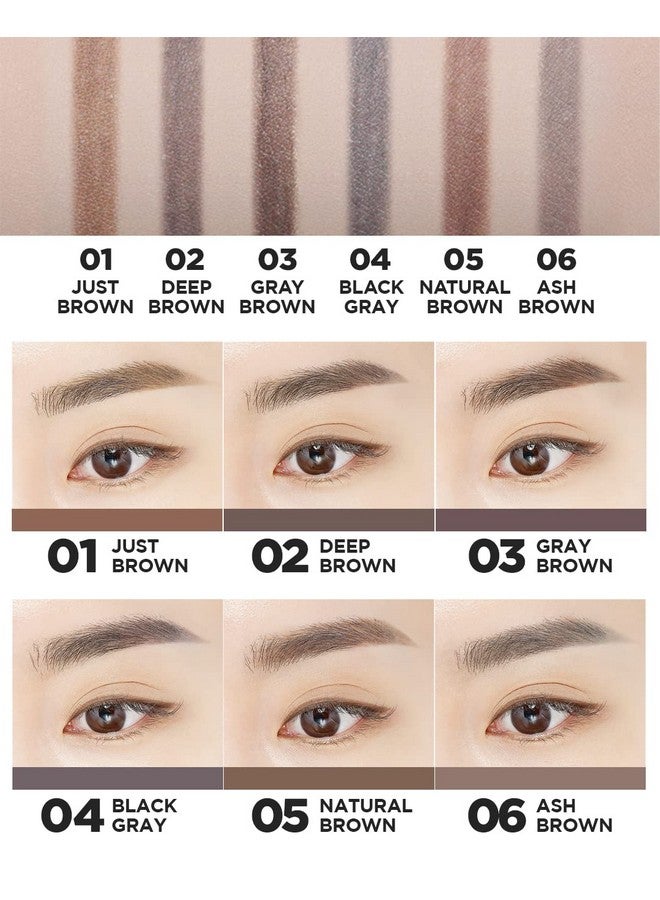 THESAEM The Saem Artlook Eyebrow Definer Pencil With Spoolie Brush 04 Black Gray Long Lasting Eyebrow Pencil For Soft Textured Eyebrow Makeup With Vitamin E Triangular Pencil - Image 5