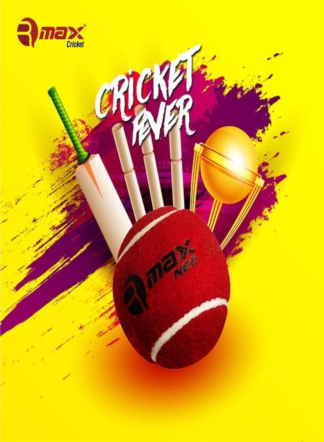 RMAX Neo Heavy Cricket Tennis Ball (Pack of 3) (Yellow) - Image 4