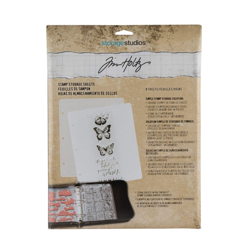 Tim Holtz Ideaology Stamp Refill Sheets Use with Stamp Storage Binder CH93822 Sold Separately Pack of 8 Sheets CH93823 033 x 69 x 10 inches