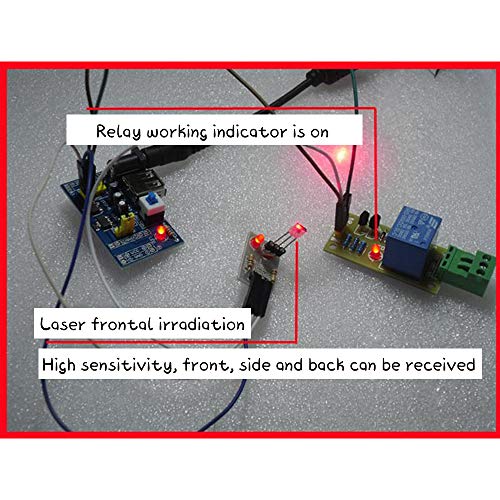 Acxico 2Sets Laser Sensor Module For Arduino AVR(KY-008 Laser Transmitter +Laser Receiver Sensor Module Non-modulator Tube) - Image 5