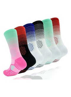 Joyelink 6 Pairs Mens Athletic Crew Socks Elite Basketball Sport Cushioned Long Compression Sock,6.5-11.5  - Image 1