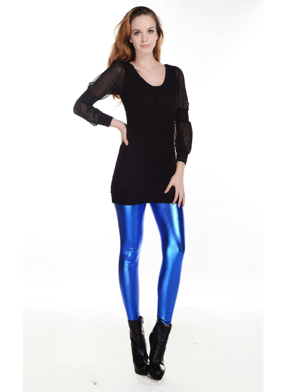 Generic Sexy Metallic Shiny Leggings for Women Baolan color 