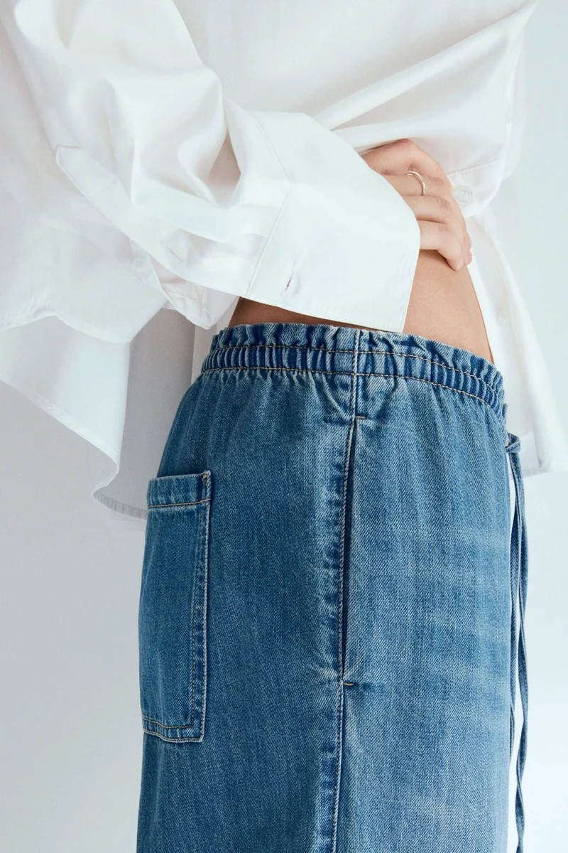 H&M  Denim pull-on trousers for Women | Best Price UAE
