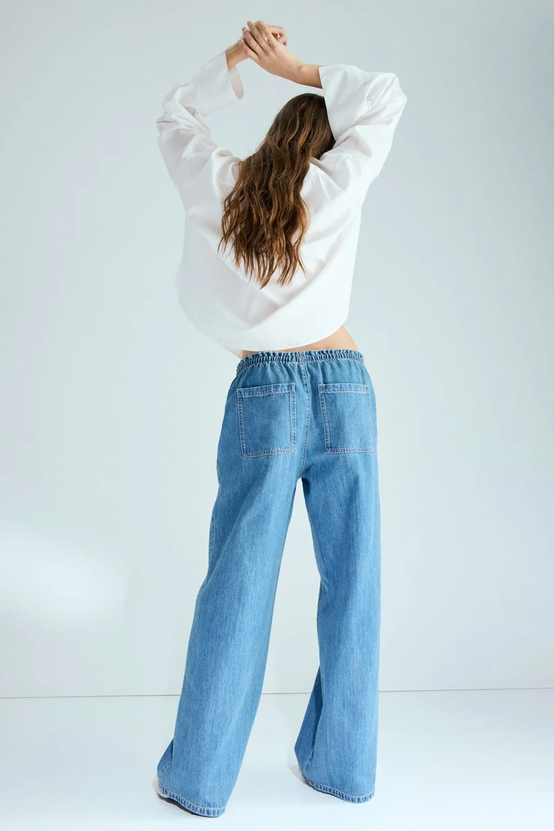 H&M  Denim pull-on trousers for Women | Best Price UAE