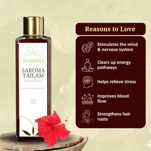 Svarasya Saroma Tailam Herbs Infused Ayurvedic Hair Oil (Paraben and Mineral Oil Free) With Natural Ingredients (Oil, 100 ml) - Image 3