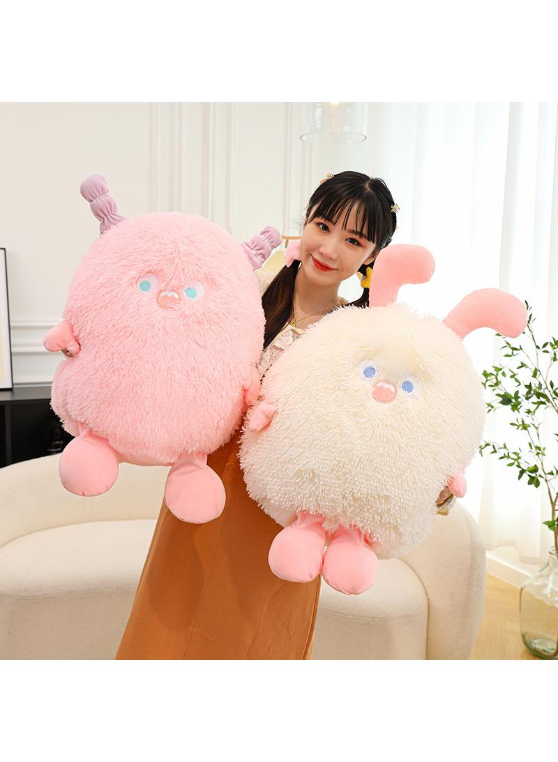 general 1 Pcs Little Monster Plush Toy Cute Stuffed Doll Soft Anime Cartoon Plushie Home Decor Best Gift For Kids Girls（White） - Image 4