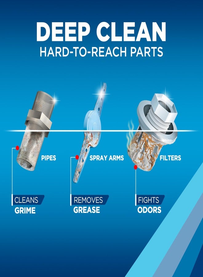 فنيش أقراص فينيش لتنظيف غسالة الأطباق، تنظف بعمق الدهون والأوساخ المتراكمة، وتزيل الروائح الكريهة، لا حاجة لدورة غسيل إضافية، تساعد في الحفاظ على غسالة الأطباق، تكفي لمدة 12 شهرًا، 12 قرصًا - Image 3