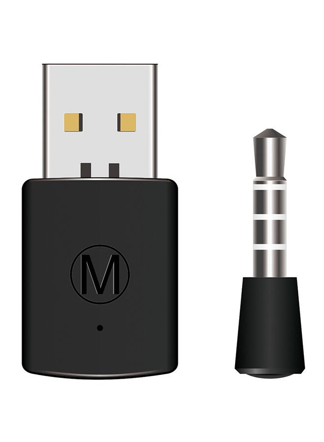 نيبمينينت محول سماعة أذن لاسلكي بجهاز استقبال Bt ومحول 4.0 بمنفذ دونجل Usb وميكروفون للبلايستيشن 4 باللون الأسود - Image 1