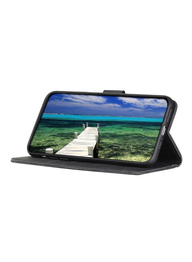 اس-توب جراب هاتف من الجلد القابل للطي بتصميم كلاسيكي من خزنة لهاتف Honor X8 / 30i / Play6T Pro - Image 5