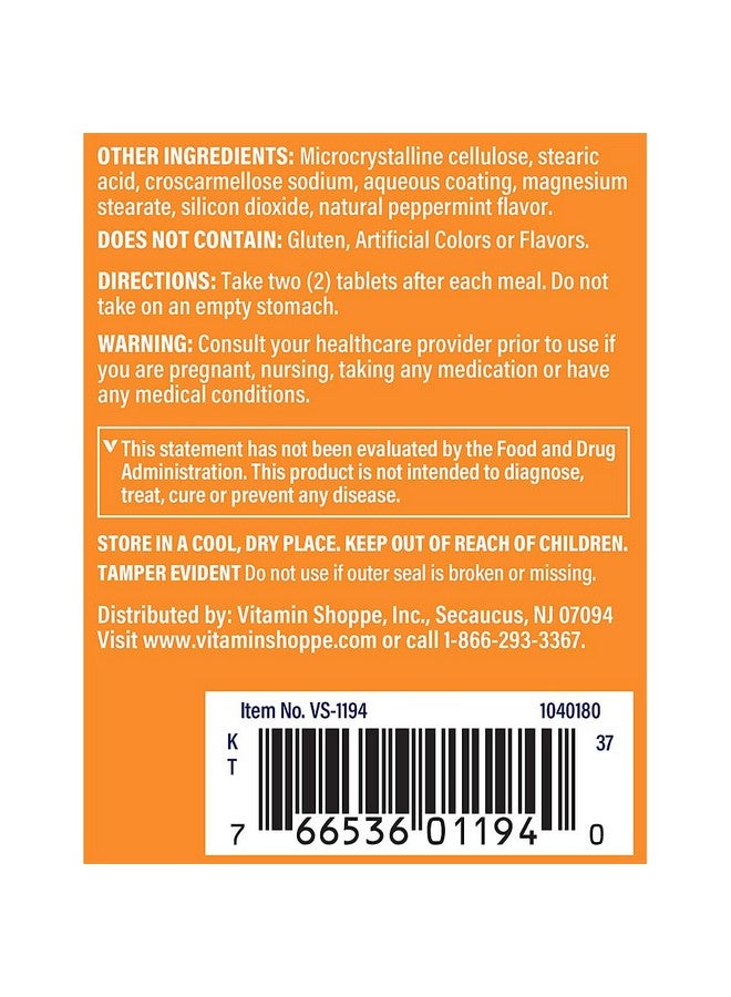 The Vitamin Shoppe Multi Enzyme - Helps Support The Digestion & Absorption of Protein, Carbs & Fat (100 Tablets) - Image 4